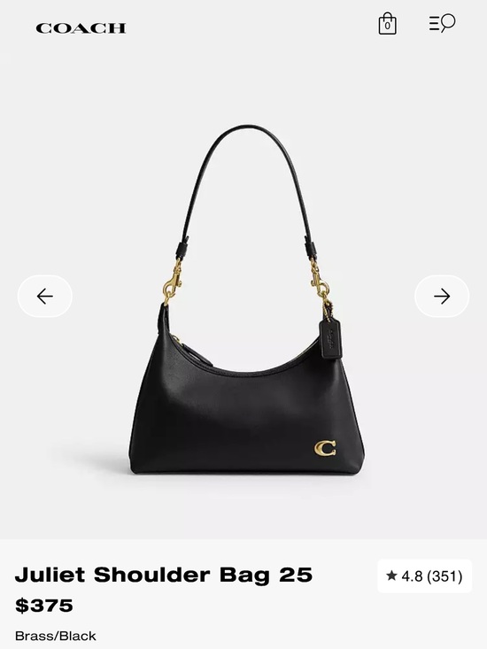 Coach Handbags - Coach Juliet Shoulder Bag 25 in Black with Gold Hardware